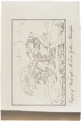 Skizze von Wards Gemälde in Mr. Earles Galerie, Philadelphia, aus einem Atlas der Vereinigten Staaten, 1824